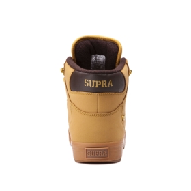 Supra Mens VAIDER COLD WEATHER Amber Gold/Light Gum High Top Shoes | CA-28526